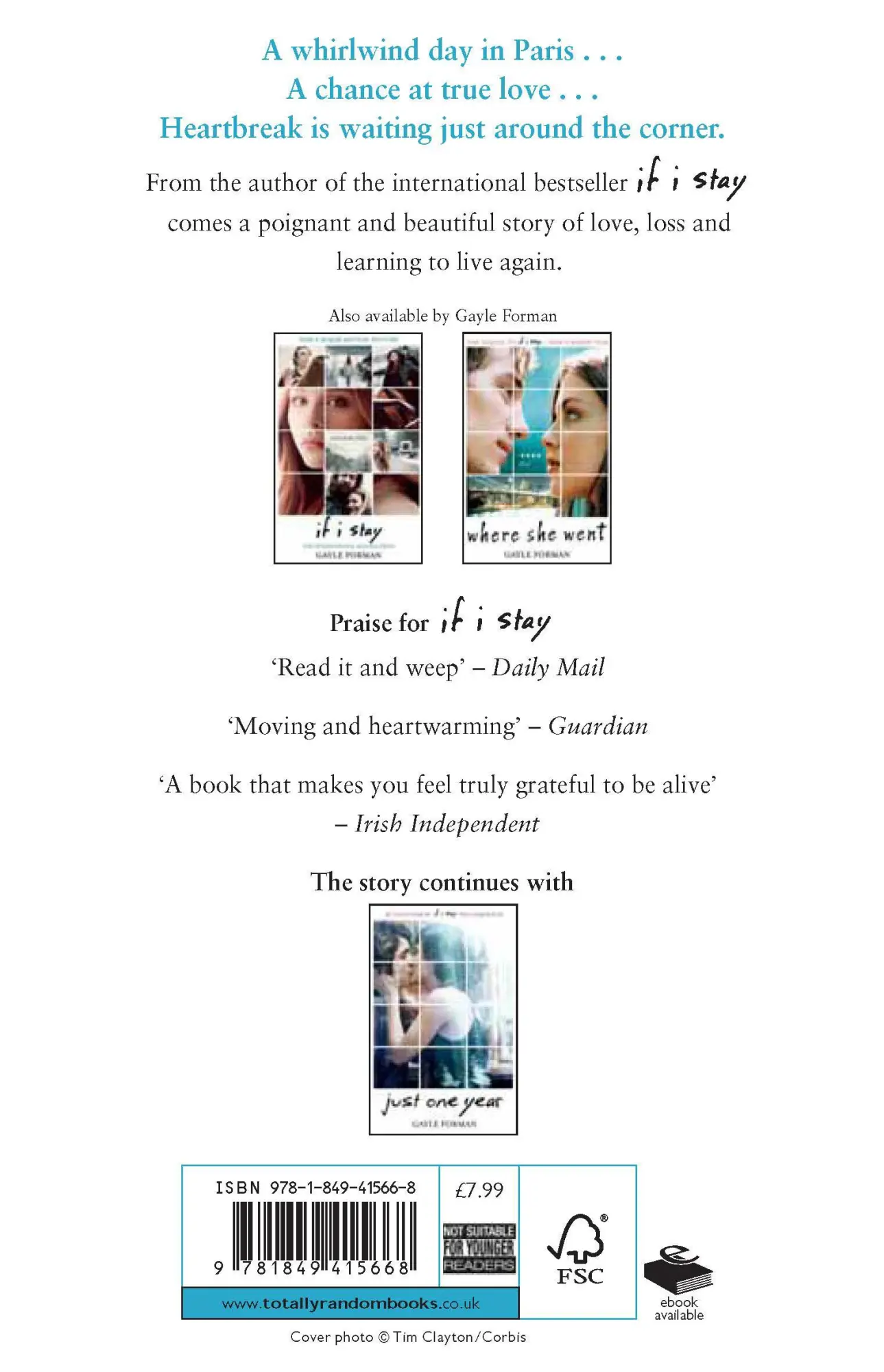 Rückseite: 9781849415668 | Just One Day | Gayle Forman | Taschenbuch | 369 S. | Englisch | 2013