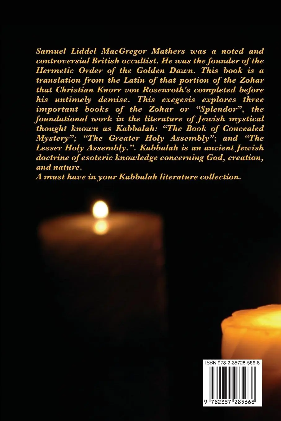 Rückseite: 9782357285668 | The Kabbalah Unveiled | S. L. Macgregor Mathers | Taschenbuch | 2020