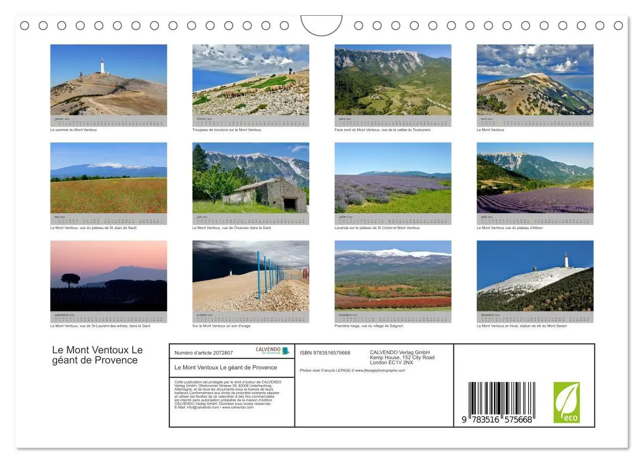 Bild: 9783516575668 | Le Mont Ventoux Le géant de Provence (Calendrier mural 2026 DIN A4...