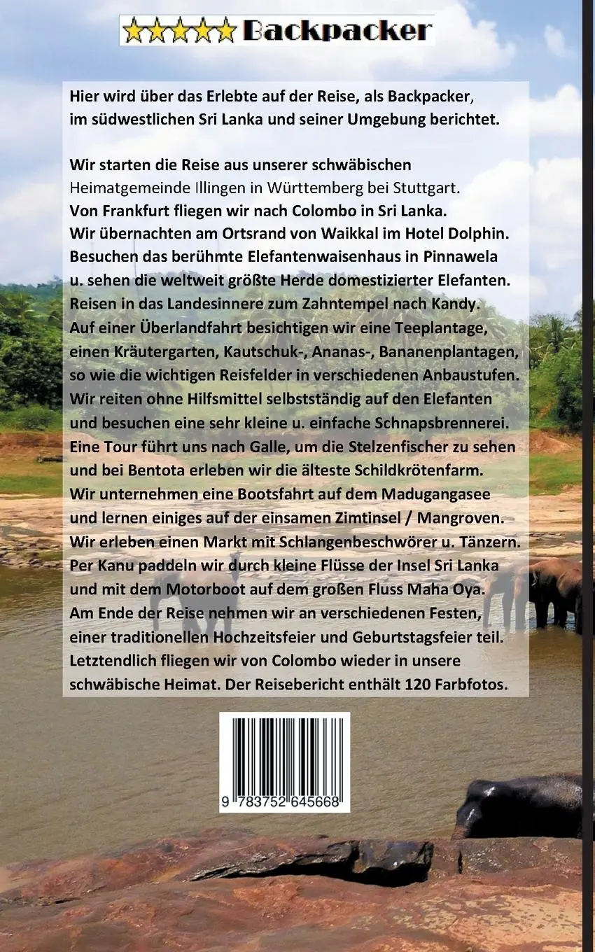 Rückseite: 9783752645668 | Backpacker Sri Lanka | Wolfgang Pade | Taschenbuch | 108 S. | Deutsch
