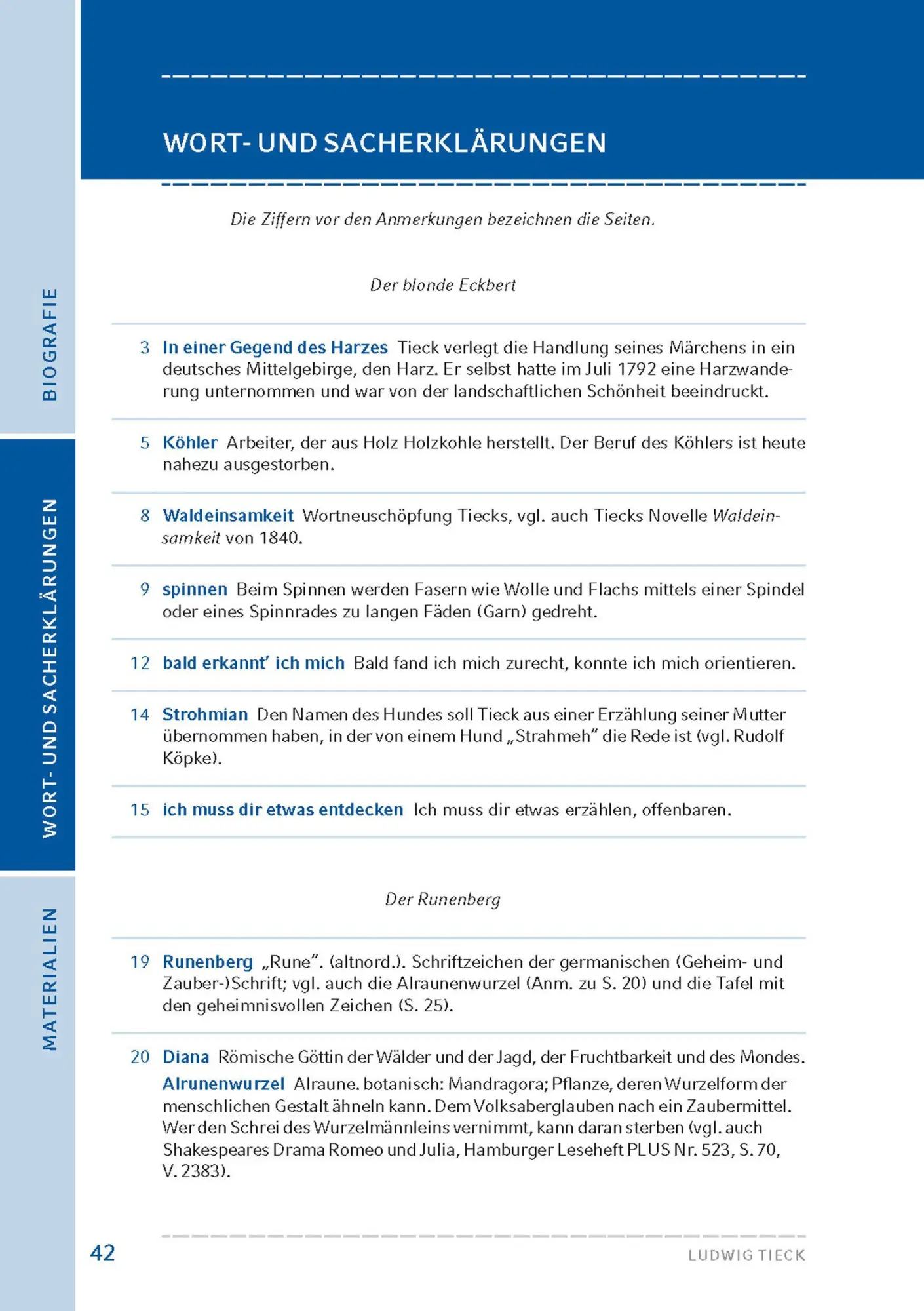 Bild: 9783804425668 | Der blonde Eckbert / Der Runenberg (Textausgabe) | Ludwig Tieck | Buch