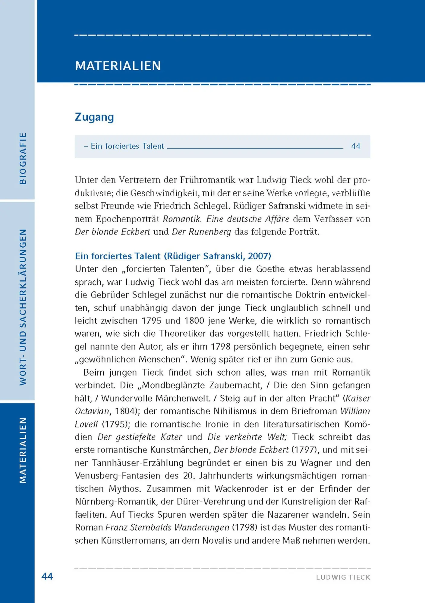 Bild: 9783804425668 | Der blonde Eckbert / Der Runenberg (Textausgabe) | Ludwig Tieck | Buch