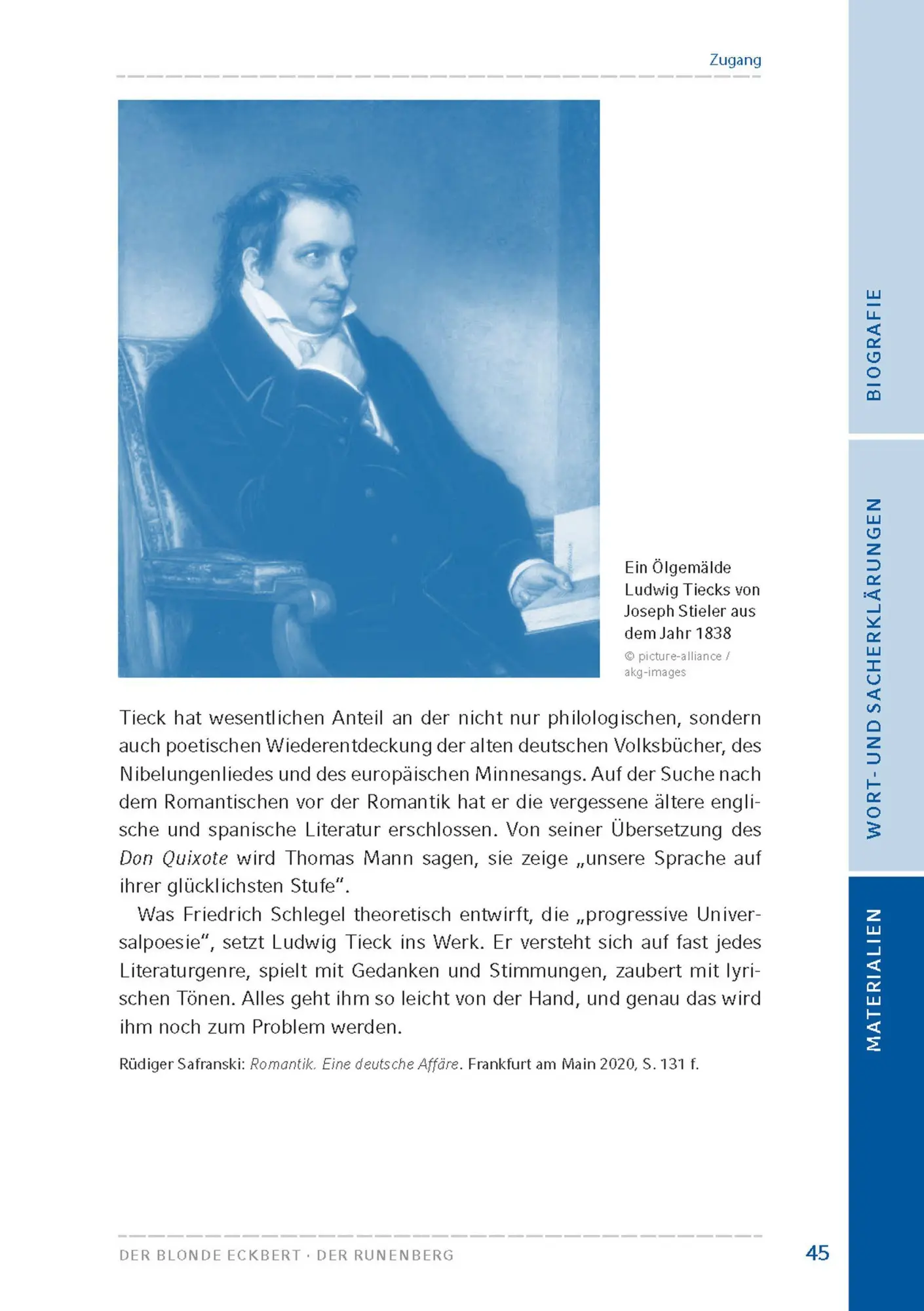 Bild: 9783804425668 | Der blonde Eckbert / Der Runenberg (Textausgabe) | Ludwig Tieck | Buch