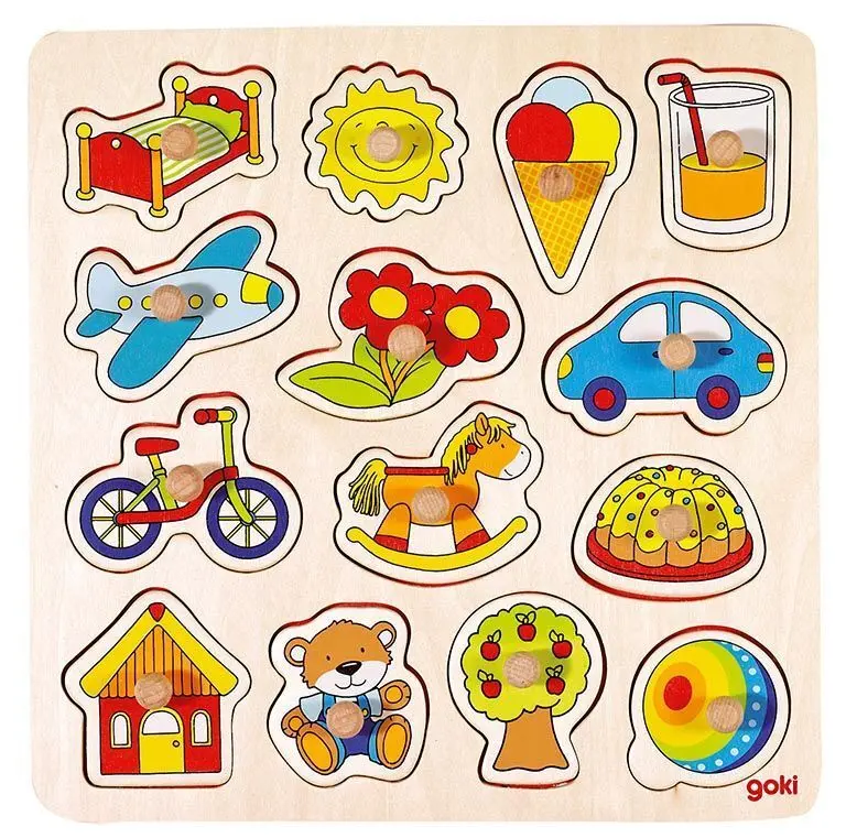 Cover: 4013594575768 | Steckpuzzle Schaukelpferd, Ball, ... | goki | Spiel | Folie | 57576