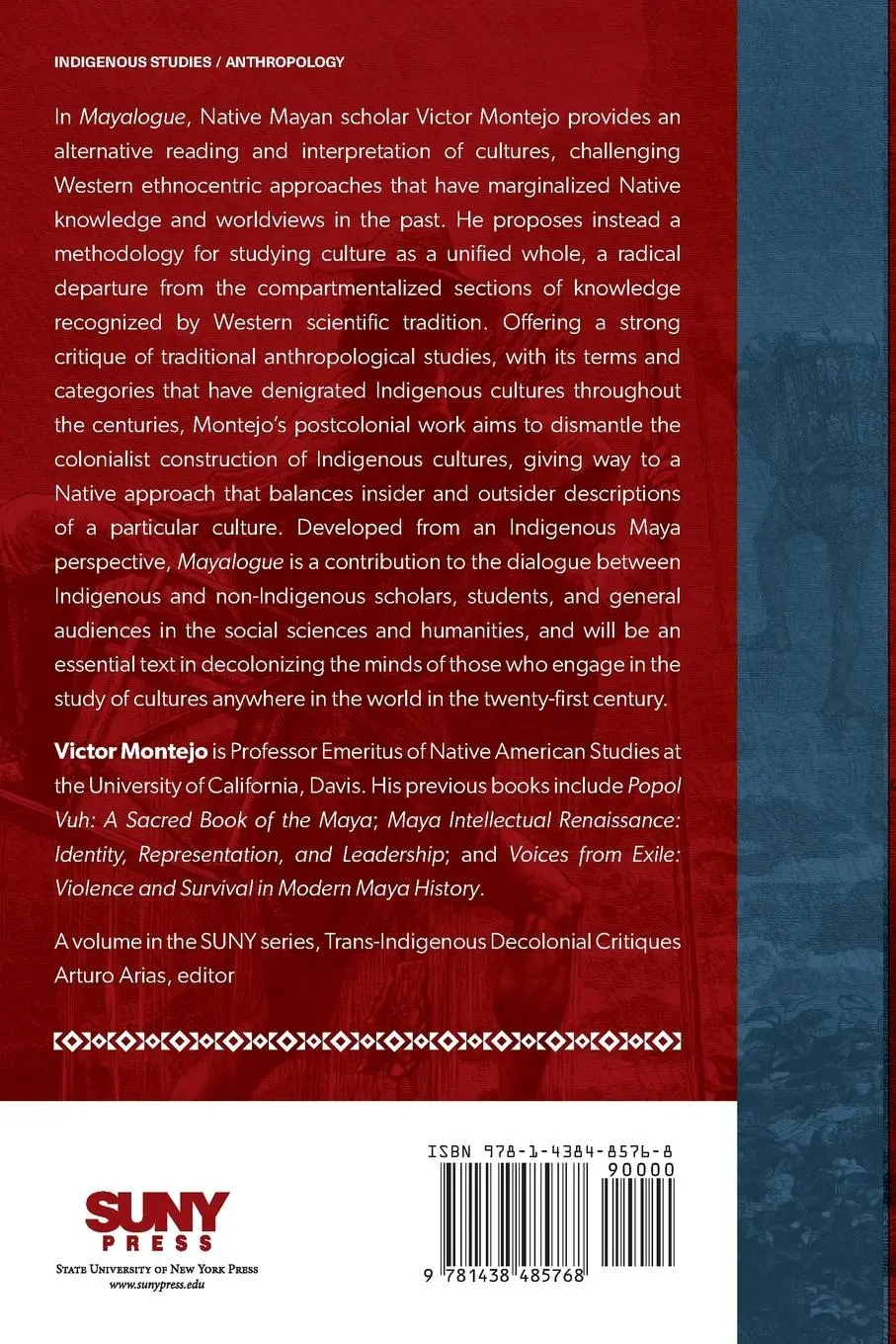 Rückseite: 9781438485768 | Mayalogue | An Interactionist Theory of Indigenous Cultures | Montejo