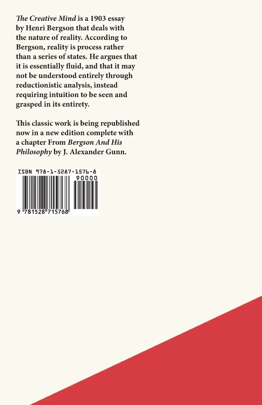 Rückseite: 9781528715768 | The Creative Mind | Henri Bergson | Taschenbuch | Englisch | 2020