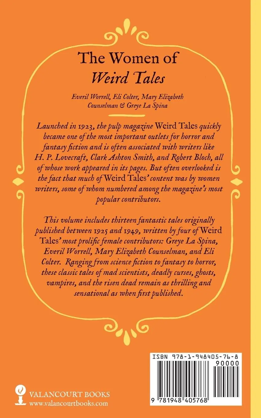 Rückseite: 9781948405768 | The Women of Weird Tales | Greye La Spina (u. a.) | Taschenbuch | 2020