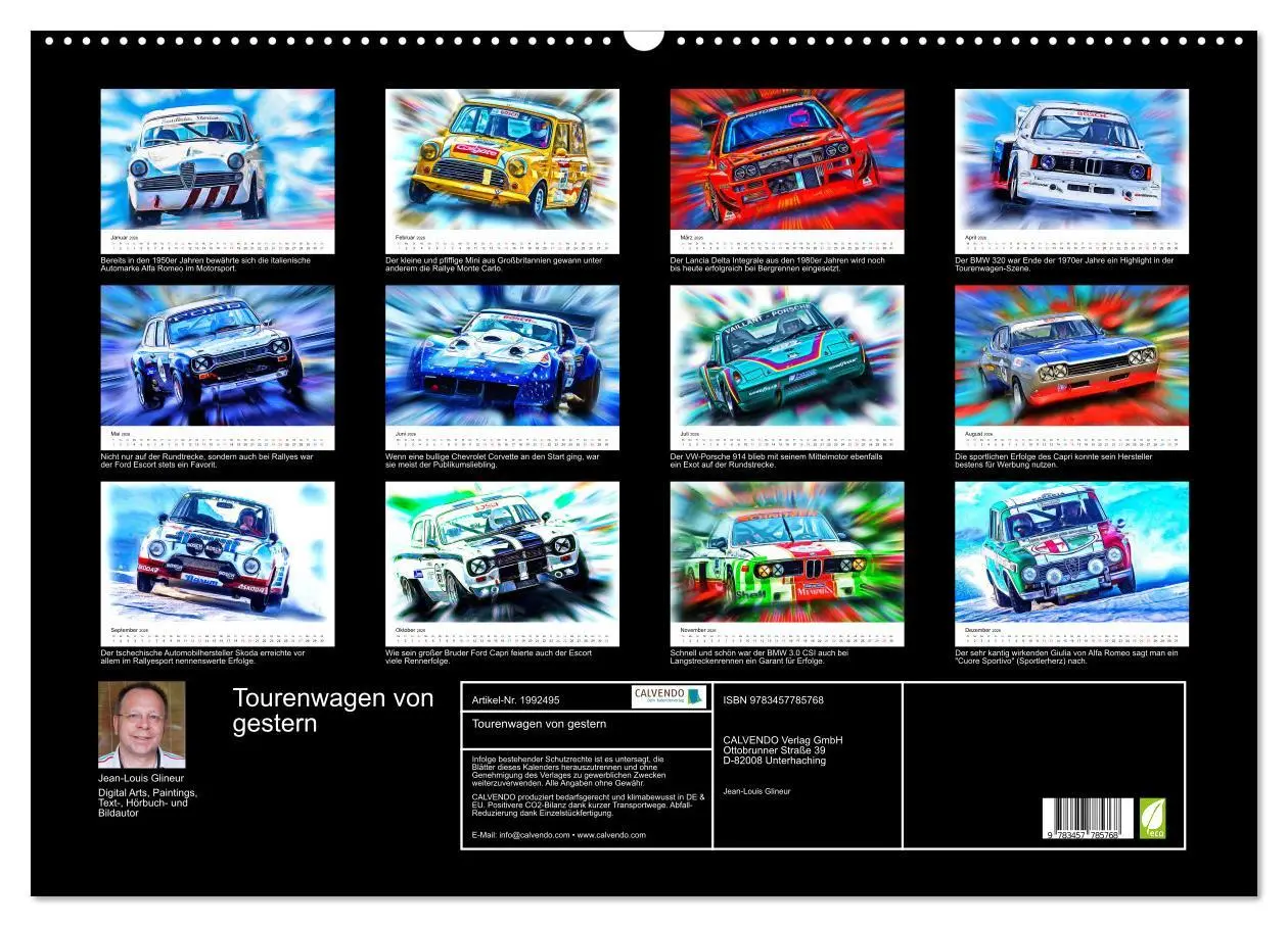Bild: 9783457785768 | Tourenwagen von gestern (Wandkalender 2026 DIN A2 quer), CALVENDO...