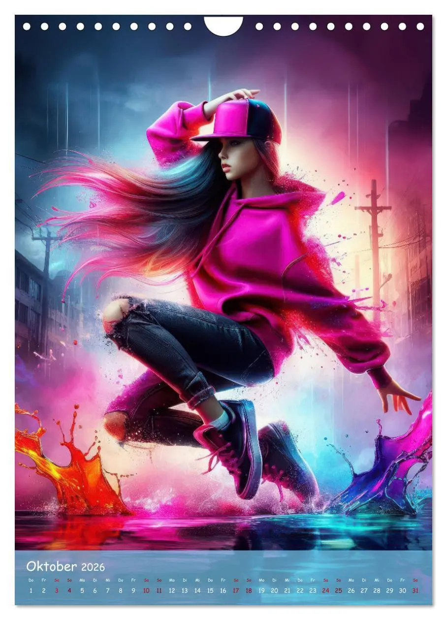 Bild: 9783516255768 | Rhythmus in Farben - Dynamische Hip-Hop-Tänzer (Wandkalender 2026...