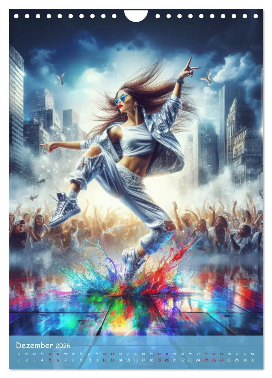 Bild: 9783516255768 | Rhythmus in Farben - Dynamische Hip-Hop-Tänzer (Wandkalender 2026...