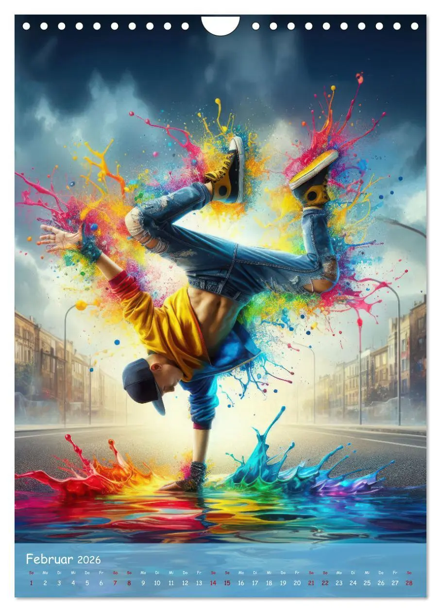 Bild: 9783516255768 | Rhythmus in Farben - Dynamische Hip-Hop-Tänzer (Wandkalender 2026...