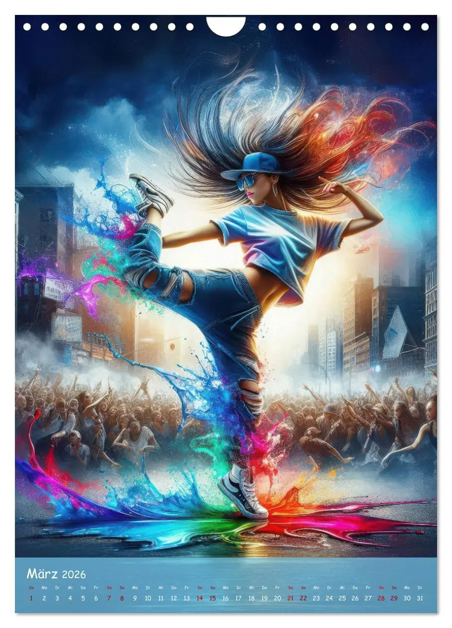Bild: 9783516255768 | Rhythmus in Farben - Dynamische Hip-Hop-Tänzer (Wandkalender 2026...