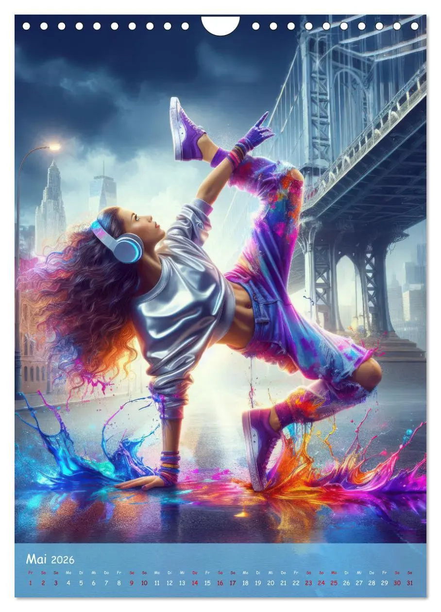 Bild: 9783516255768 | Rhythmus in Farben - Dynamische Hip-Hop-Tänzer (Wandkalender 2026...