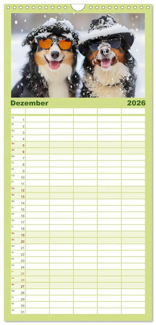 Bild: 9783516495768 | Familienplaner 2026 - Bauernhof-Freunde - Hunde und ihre tierischen...