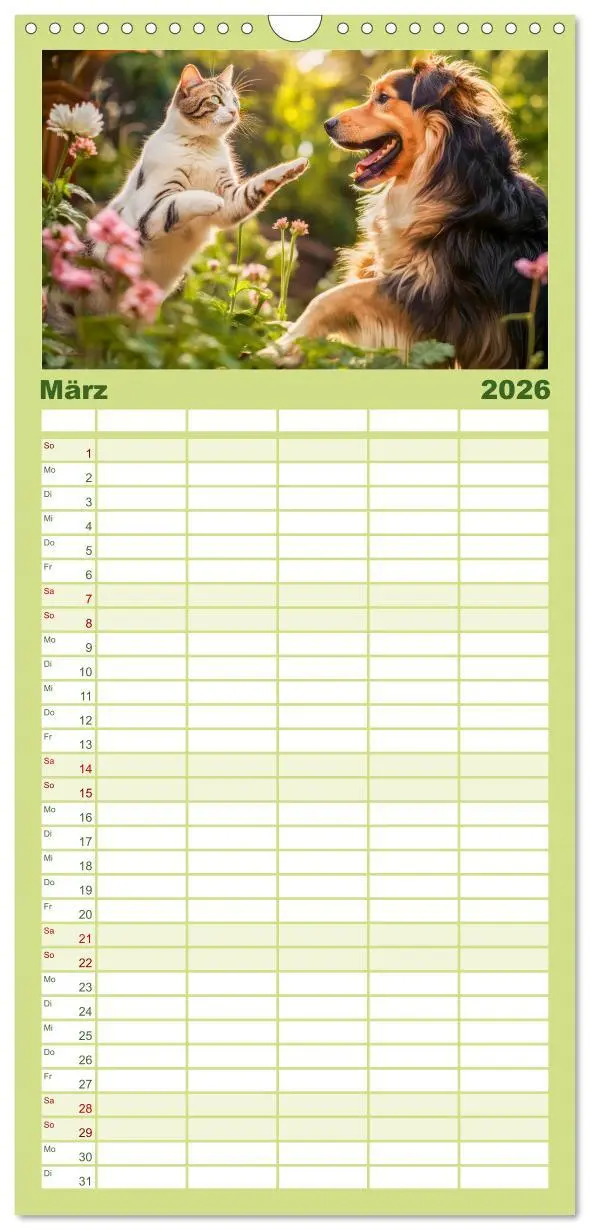 Bild: 9783516495768 | Familienplaner 2026 - Bauernhof-Freunde - Hunde und ihre tierischen...