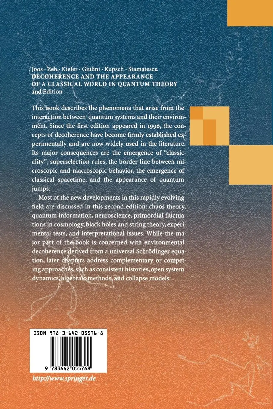 Rückseite: 9783642055768 | Decoherence and the Appearance of a Classical World in Quantum Theory