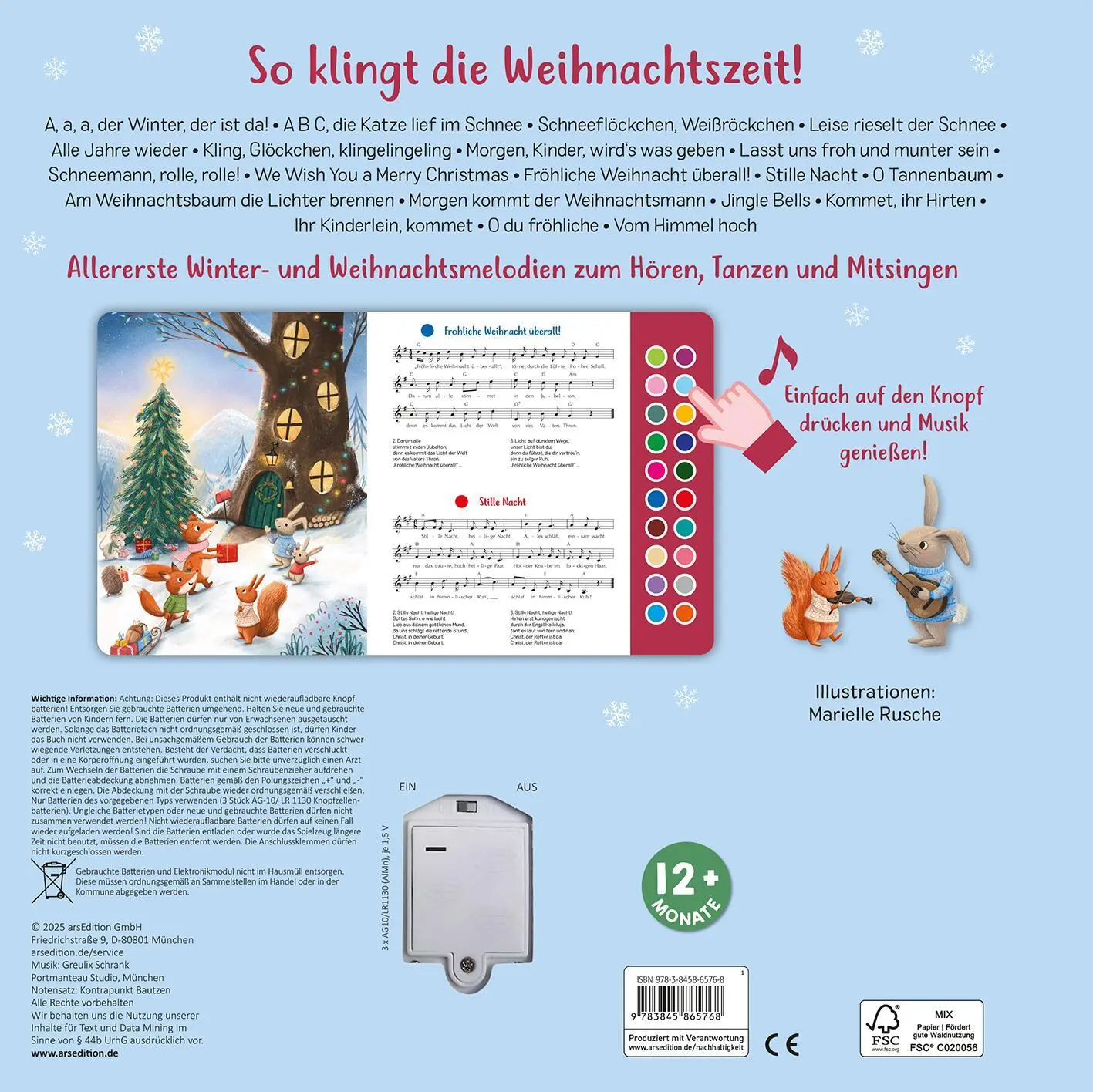 Rückseite: 9783845865768 | Sing mit! Weihnachten | Mein erstes Liederbuch | Marielle Rusche