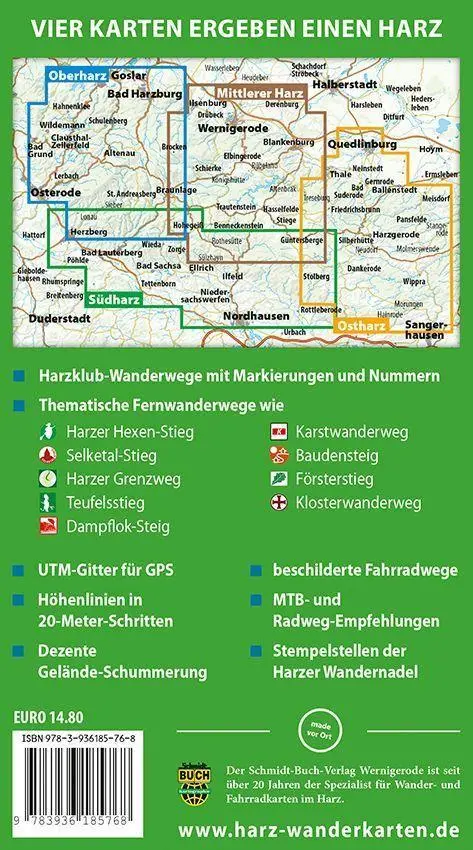 Bild: 9783936185768 | Der Harz in 4 Teilen | Harzklub e. V. | Taschenbuch | Deutsch | 2012