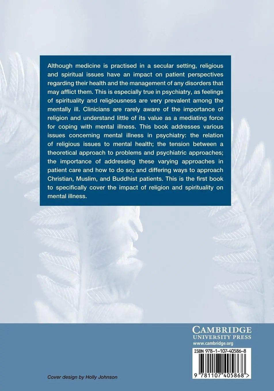 Rückseite: 9781107405868 | Religion and Spirituality in Psychiatry | Philippe Huguelet (u. a.)