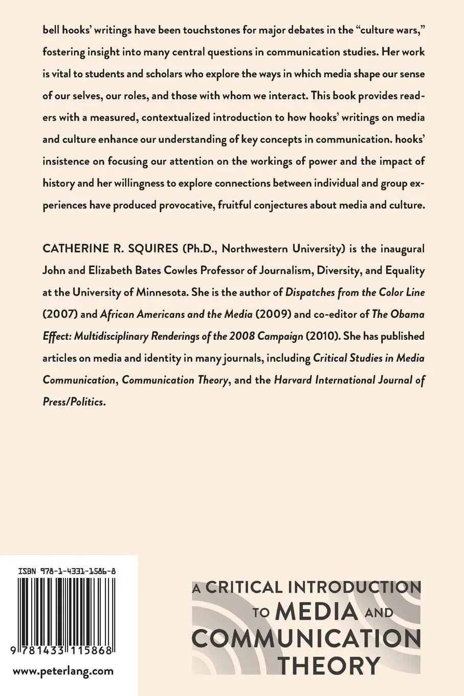 Rückseite: 9781433115868 | bell hooks | A Critical Introduction to Media and Communication Theory