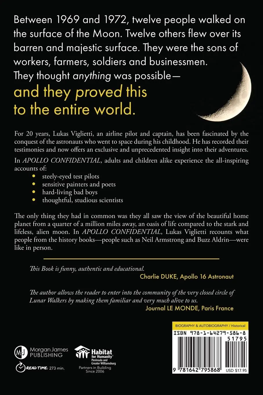 Rückseite: 9781642795868 | Apollo Confidential | Memories of Men On the Moon | Lukas Viglietti