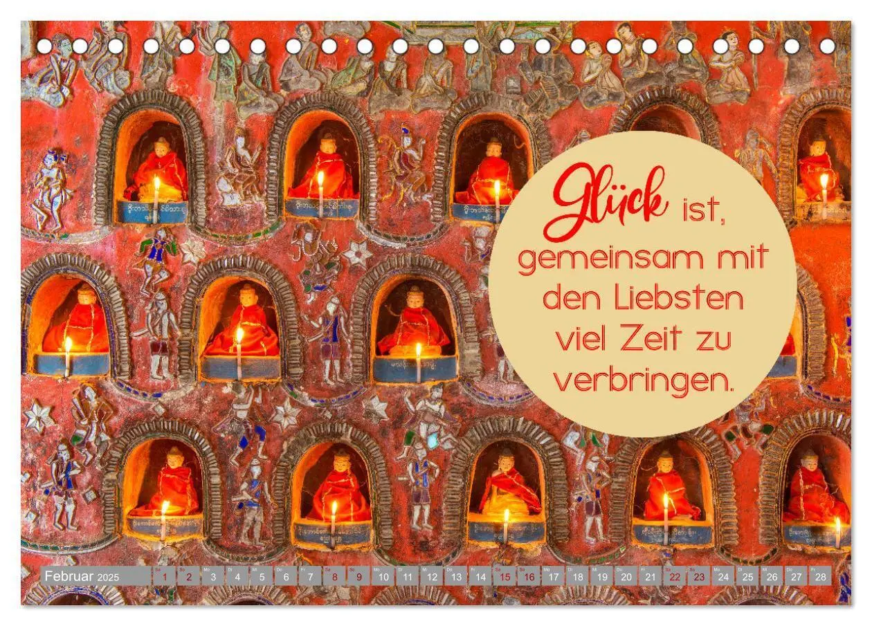 Bild: 9783435065868 | ACHTSAMKEIT - Wege des Glücks (Tischkalender 2025 DIN A5 quer),...
