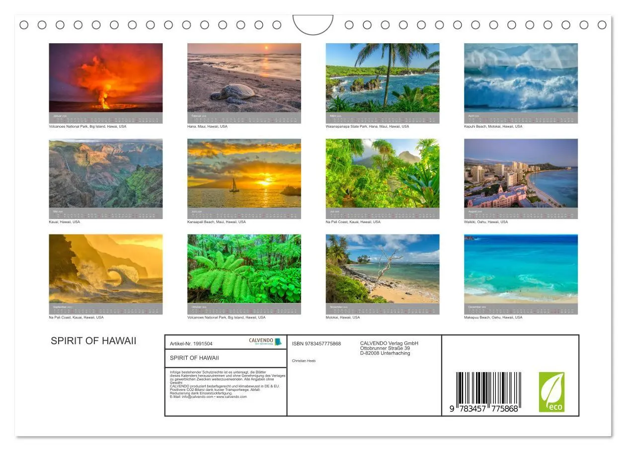 Bild: 9783457775868 | SPIRIT OF HAWAII (Wandkalender 2026 DIN A4 quer), CALVENDO...