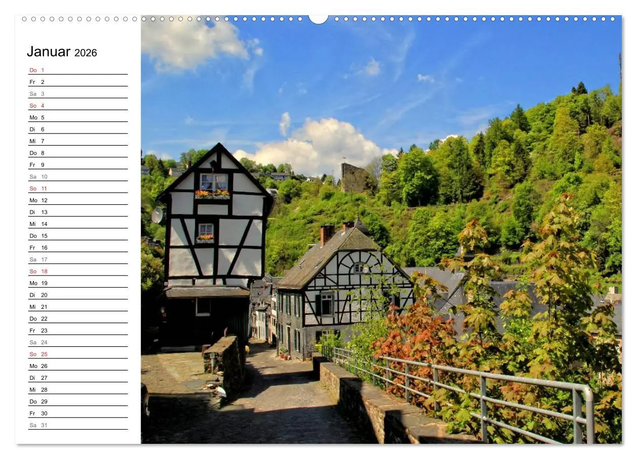 Bild: 9783516005868 | Eine Perle in der Eifel - Monschau (Wandkalender 2026 DIN A2 quer),...