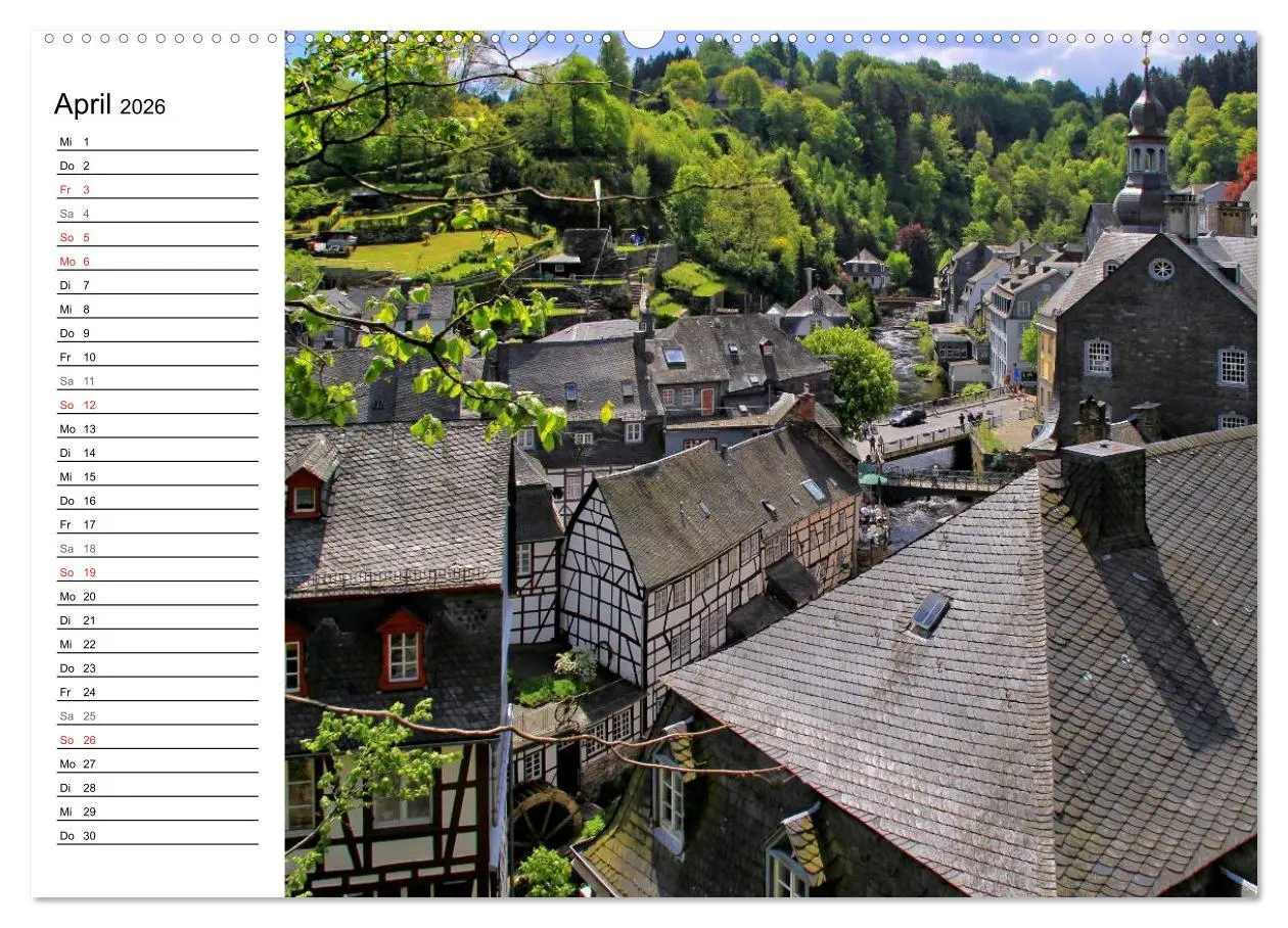 Bild: 9783516005868 | Eine Perle in der Eifel - Monschau (Wandkalender 2026 DIN A2 quer),...