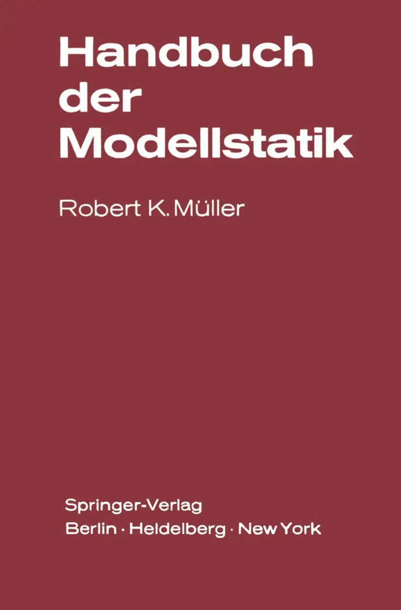 Cover: 9783642805868 | Handbuch der Modellstatik | R. K. Müller | Taschenbuch | xvi | Deutsch