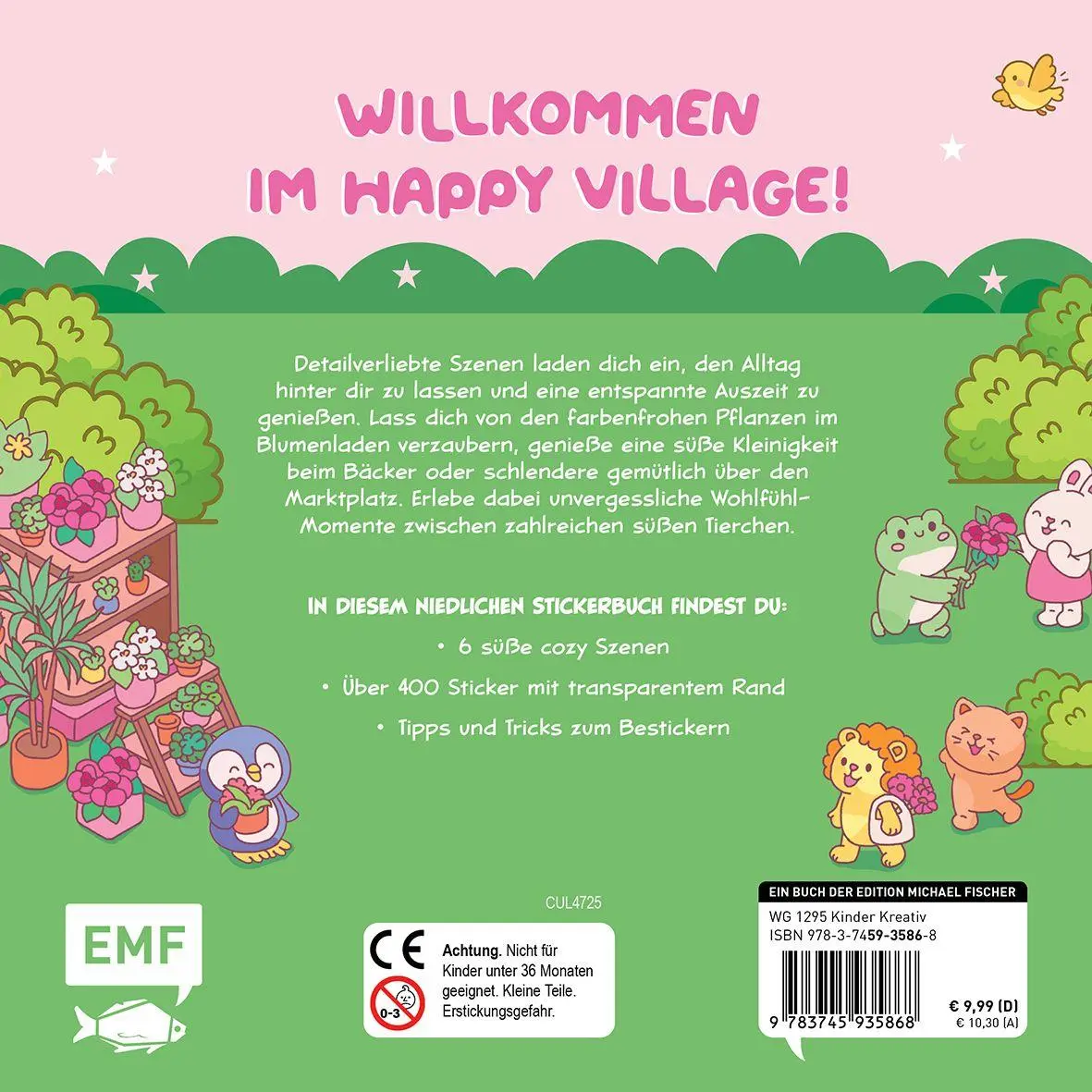 Bild: 9783745935868 | Cozy Sticker Worlds - Happy Village | Taschenbuch | 12 S. | Deutsch