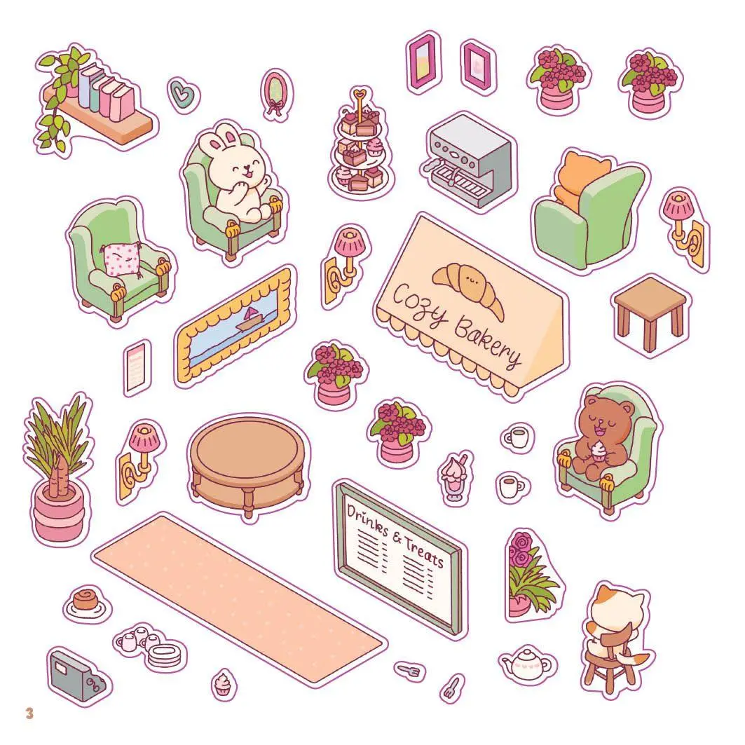Bild: 9783745935868 | Cozy Sticker Worlds - Happy Village | Taschenbuch | 12 S. | Deutsch