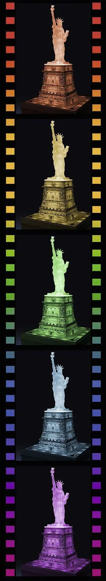 Bild: 4005556125968 | Freiheitsstatue bei Nacht. 3D Puzzle 108 Teile | Spiel | 3D Puzzles