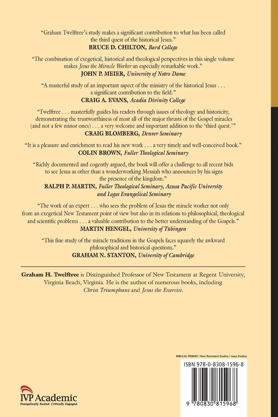 Rückseite: 9780830815968 | Jesus the Miracle Worker | A Historical and Theological Study | Buch