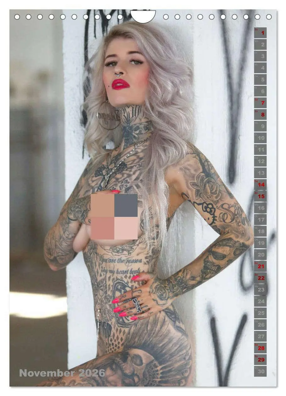 Bild: 9783516305968 | Beauty Tattoo Girls 2026 (Wandkalender 2026 DIN A4 hoch), CALVENDO...