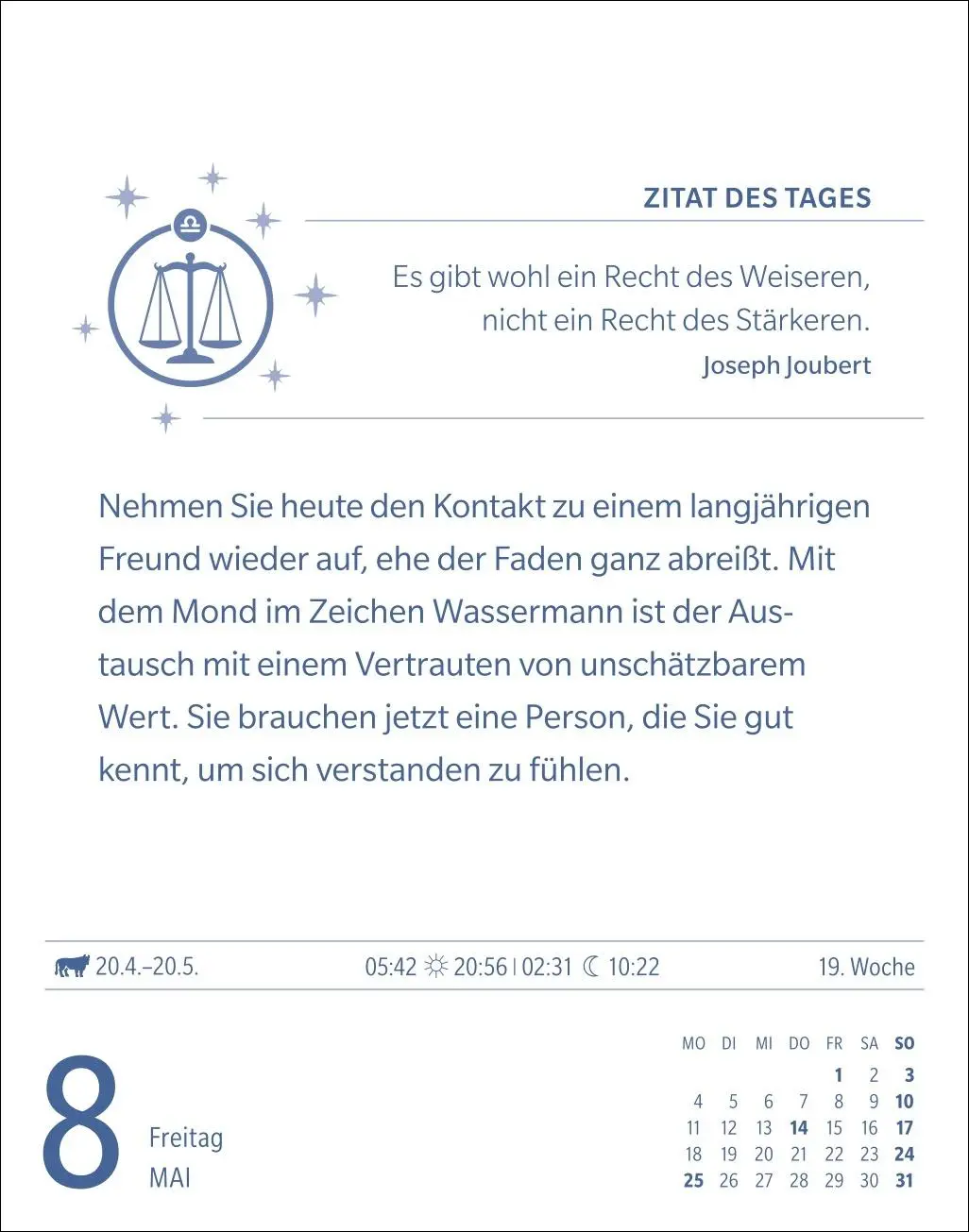 Bild: 9783840035968 | Waage Sternzeichenkalender 2026 - Tagesabreißkalender - Ihr...