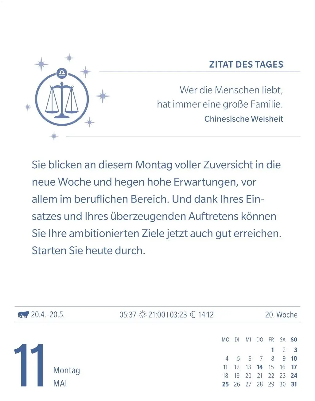 Bild: 9783840035968 | Waage Sternzeichenkalender 2026 - Tagesabreißkalender - Ihr...