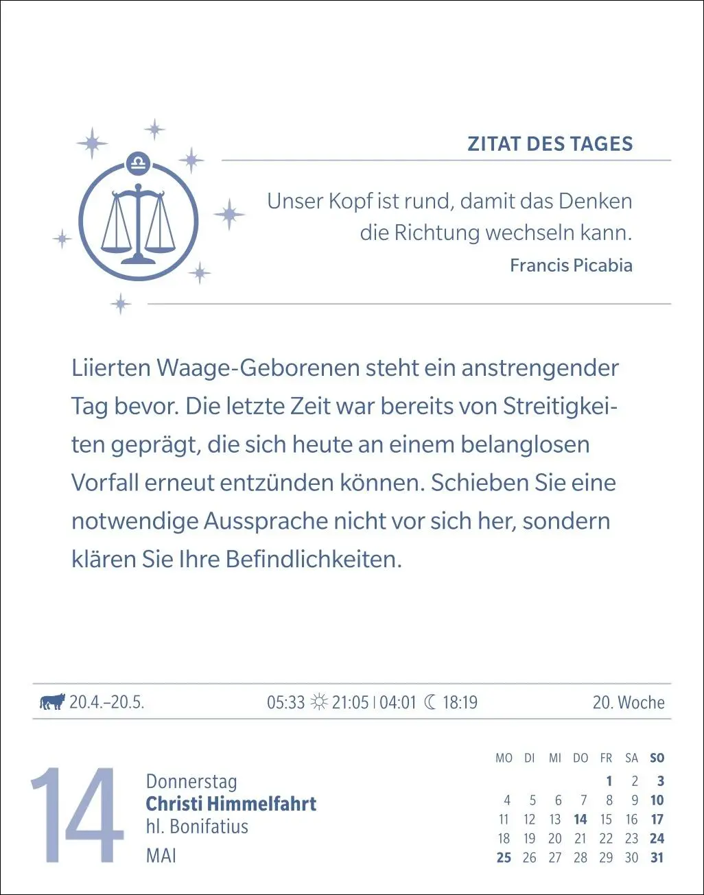 Bild: 9783840035968 | Waage Sternzeichenkalender 2026 - Tagesabreißkalender - Ihr...