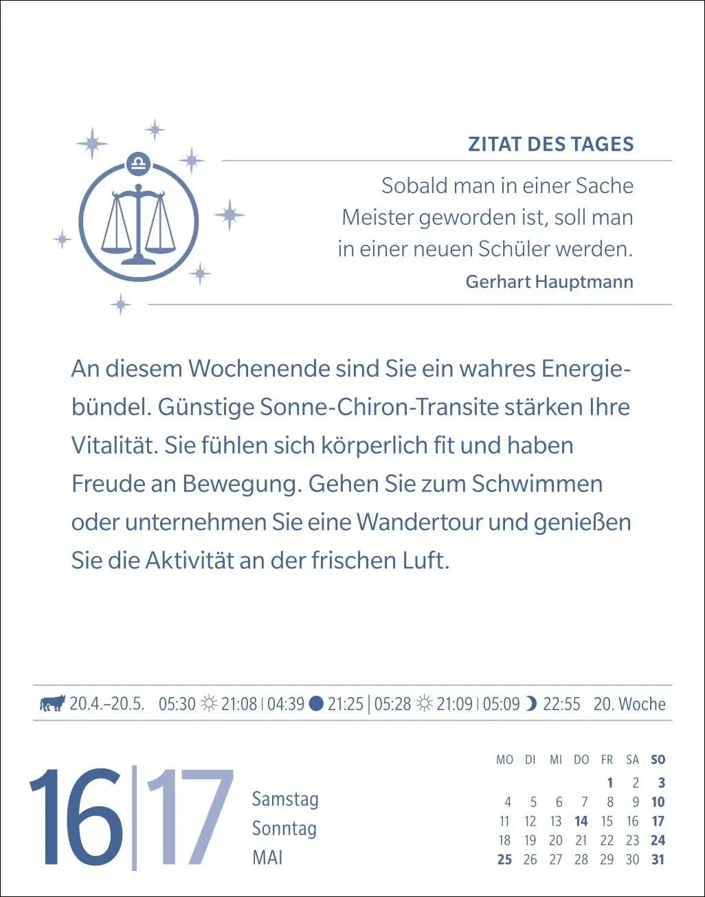 Bild: 9783840035968 | Waage Sternzeichenkalender 2026 - Tagesabreißkalender - Ihr...