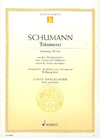 Cover: 9790001175968 | Träumerei op. 15/7 für Flöte und Klavier | aus den Kinderszenen | Buch