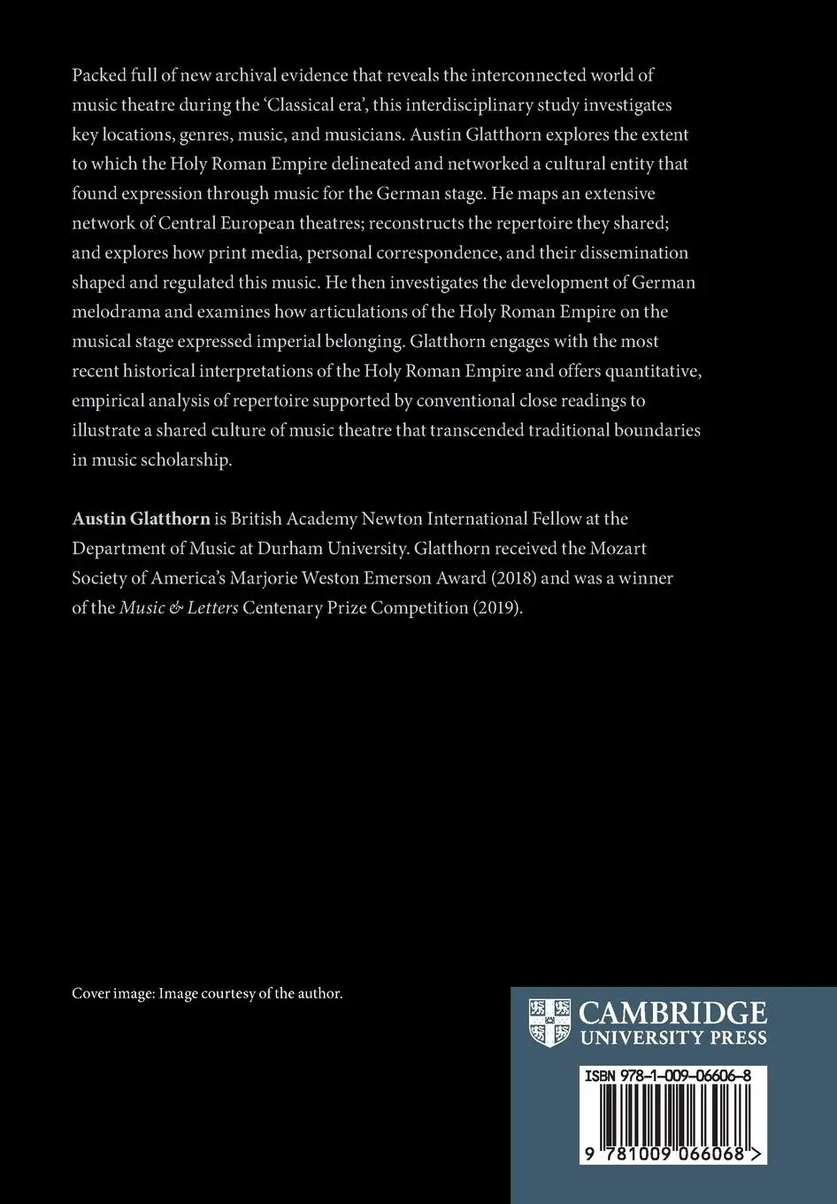 Rückseite: 9781009066068 | Music Theatre and the Holy Roman Empire | Austin Glatthorn | Buch