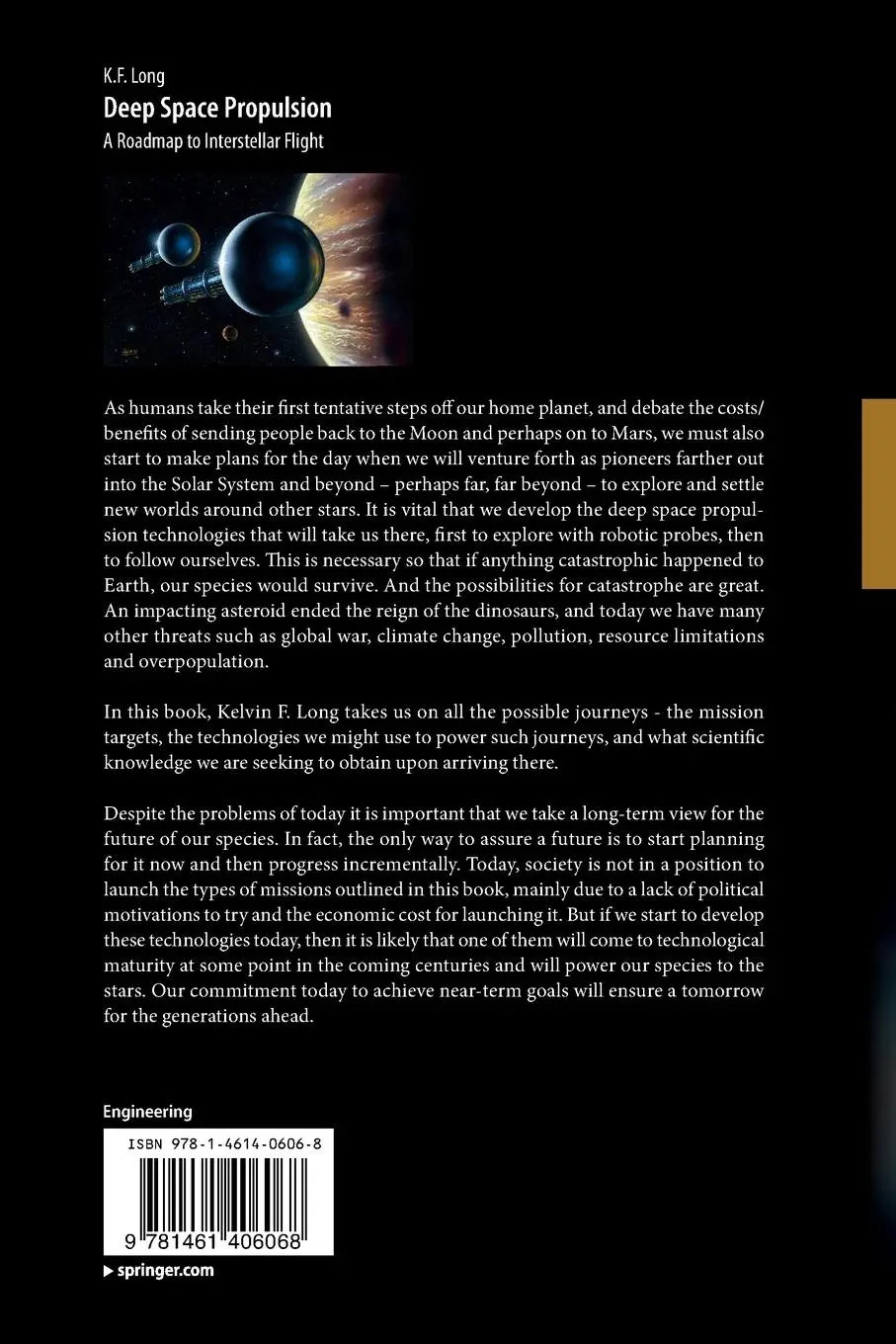 Rückseite: 9781461406068 | Deep Space Propulsion | A Roadmap to Interstellar Flight | K. F. Long