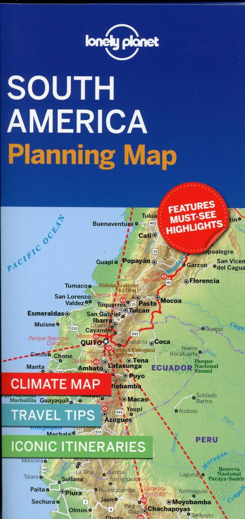 Cover: 9781788686068 | South America Planning Map | Planet Lonely | (Land-)Karte | Englisch