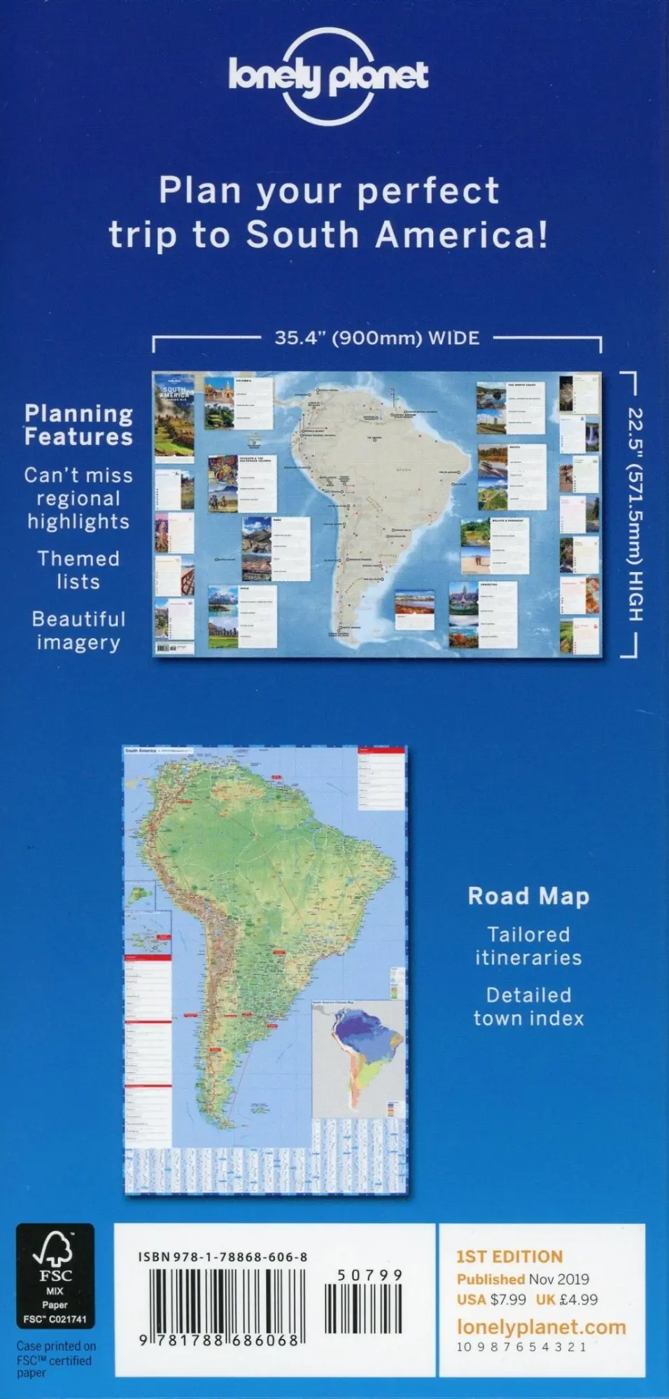 Bild: 9781788686068 | South America Planning Map | Planet Lonely | (Land-)Karte | Englisch
