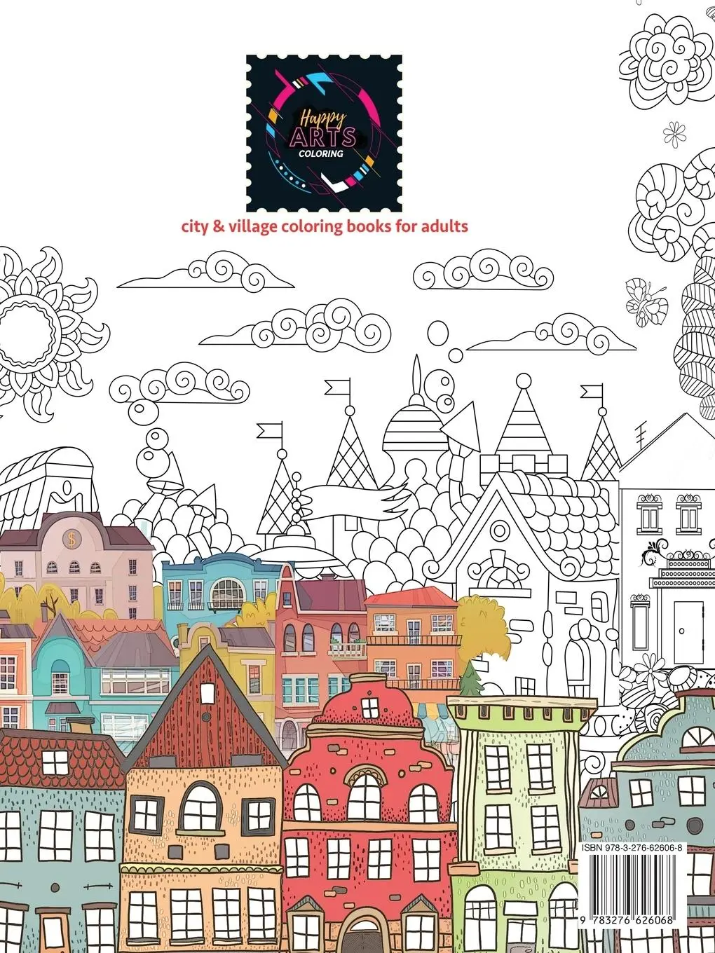 Rückseite: 9783276626068 | WALK IN THE VILLAGE fantasy coloring books for adults intricate...