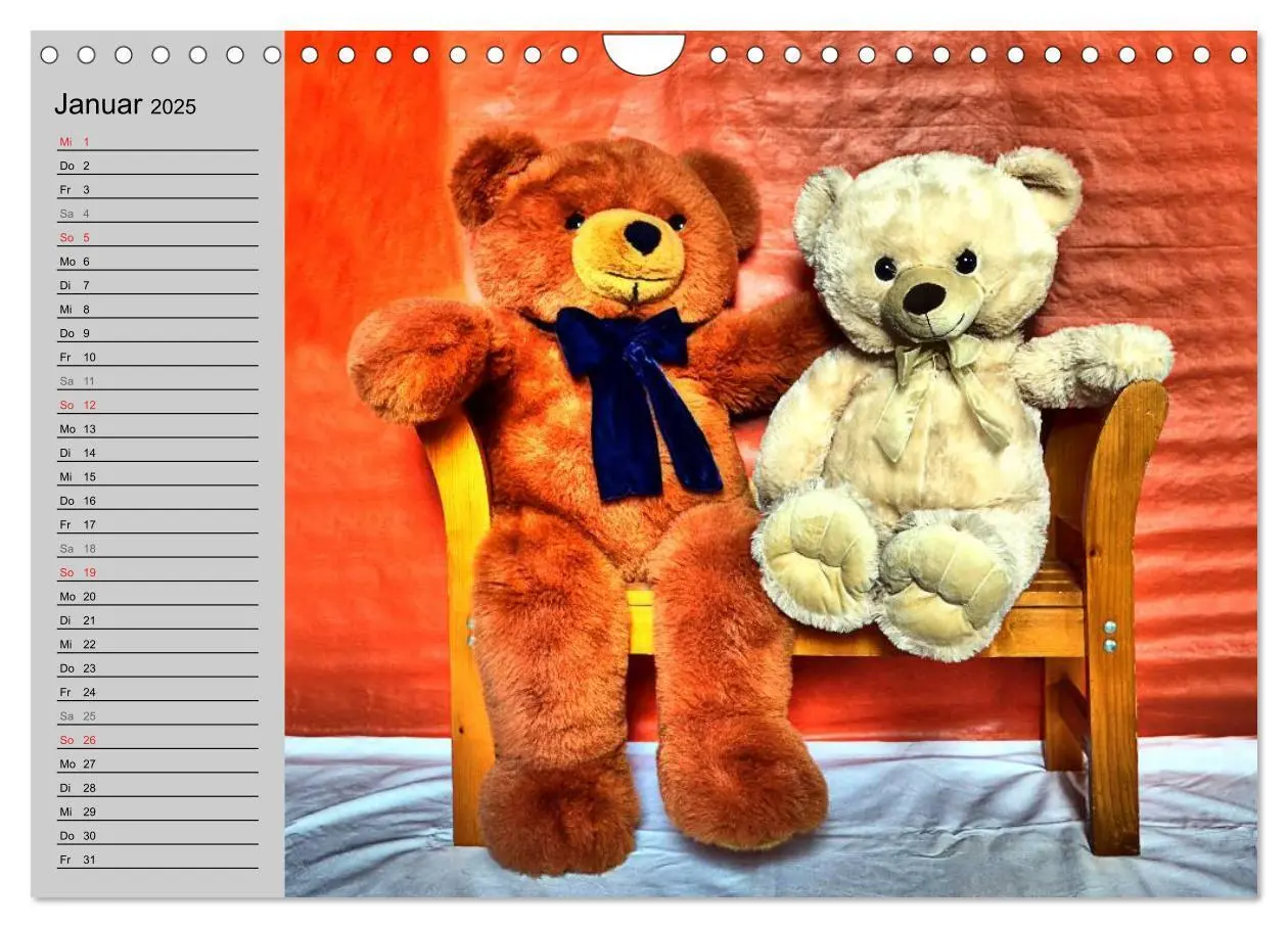 Bild: 9783435496068 | TEDDYBÄR, OH TEDDYBÄR... (Wandkalender 2025 DIN A4 quer), CALVENDO...