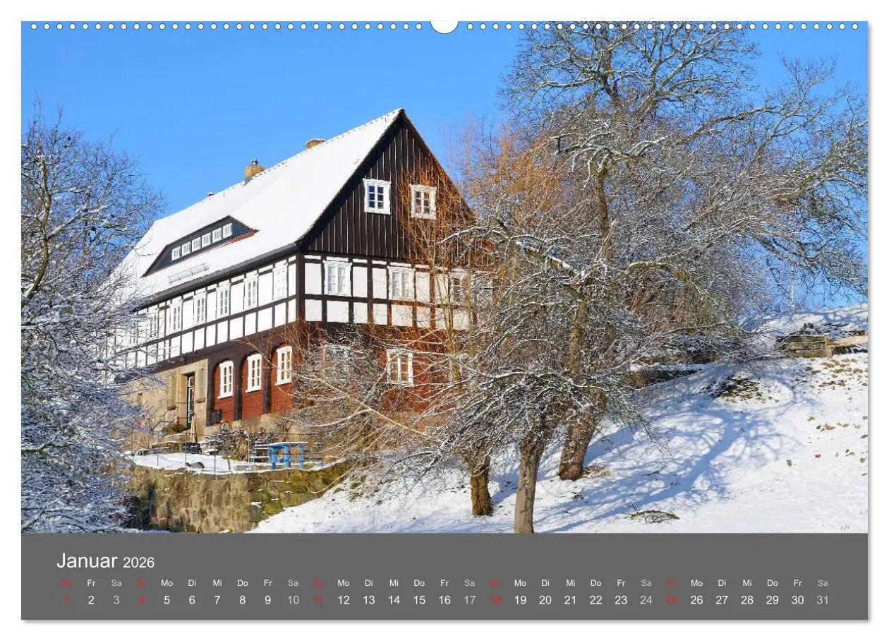Bild: 9783516126068 | Umgebindehäuser in der Oberlausitz (Wandkalender 2026 DIN A2 quer),...