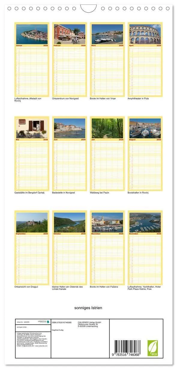 Bild: 9783516746068 | Familienplaner 2026 - sonniges Istrien mit 5 Spalten (Wandkalender,...