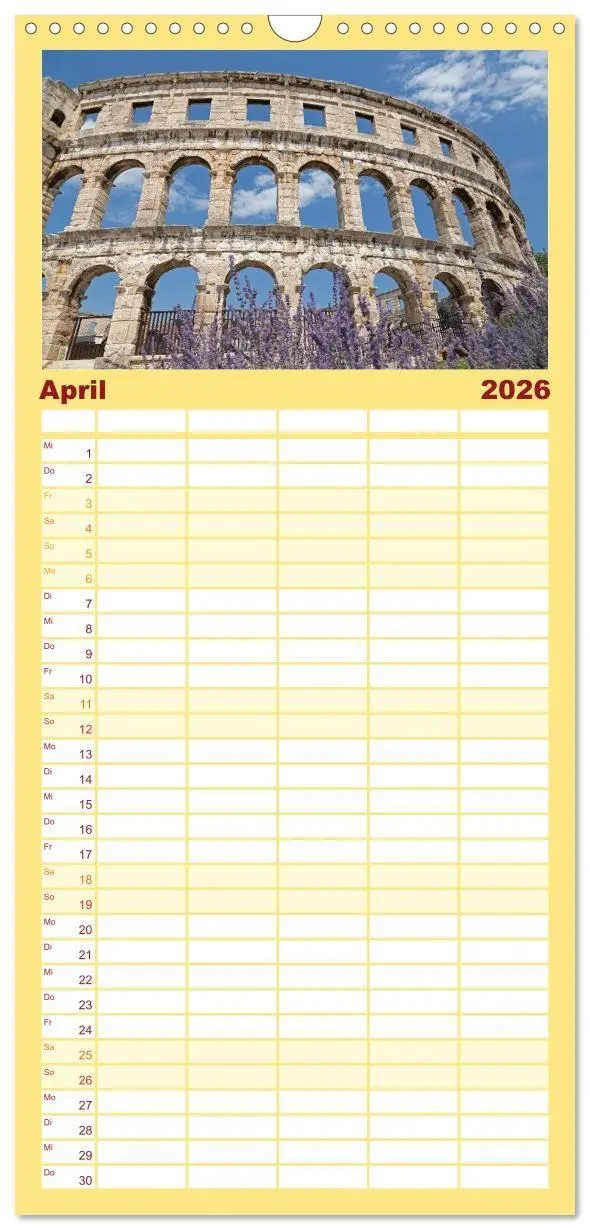 Bild: 9783516746068 | Familienplaner 2026 - sonniges Istrien mit 5 Spalten (Wandkalender,...
