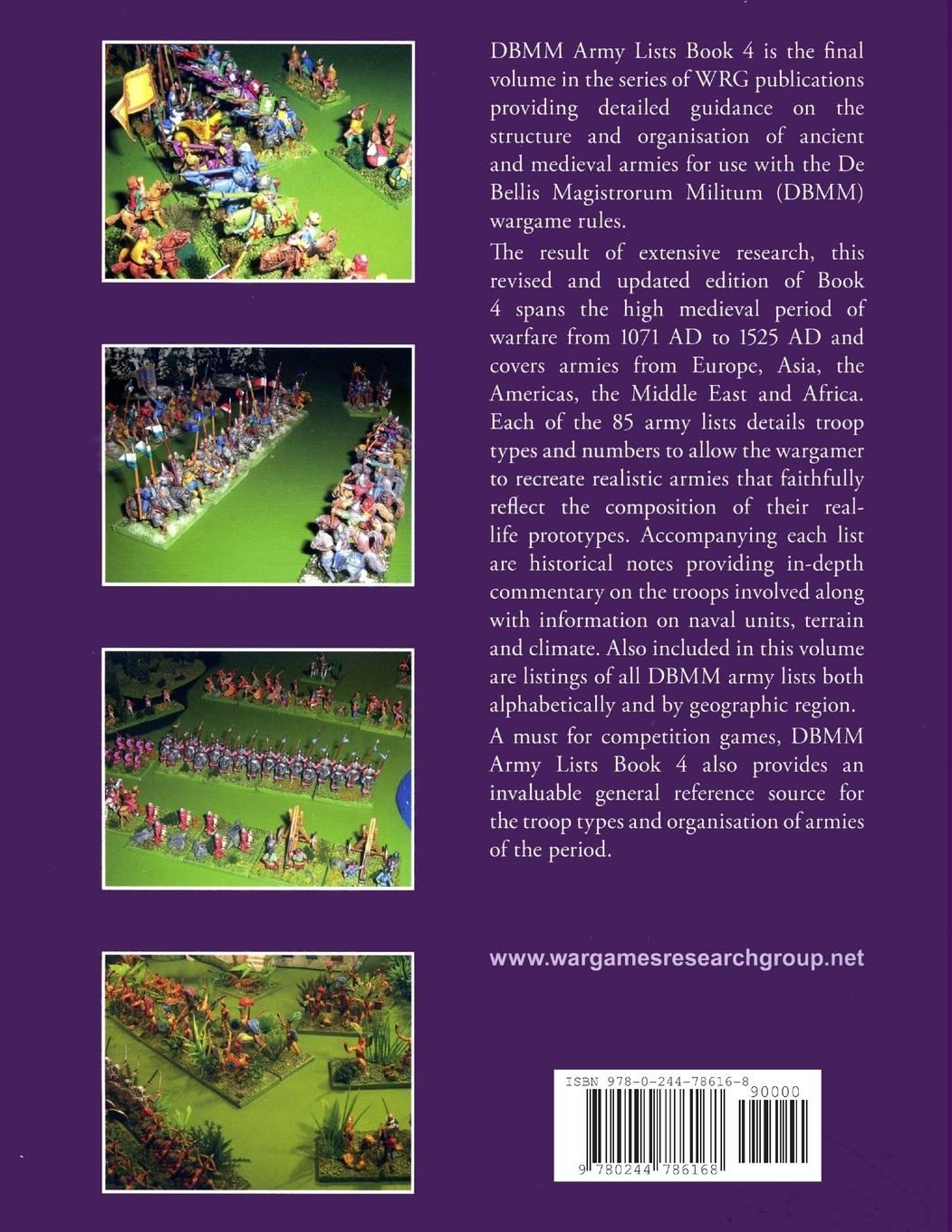 Rückseite: 9780244786168 | DBMM Army Lists | Book 4 The High Medieval Period 1071 AD to 1525 AD